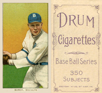 1909 White Borders Drum 350 Burch, Brooklyn #61 Baseball Card