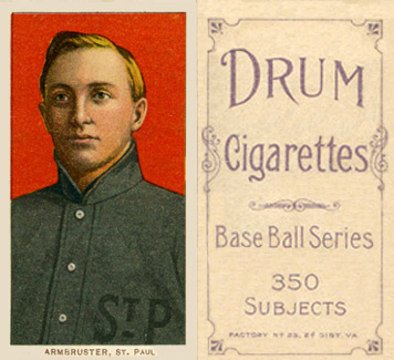 1909 White Borders Drum 350 Armbruster, St. paul #12 Baseball Card