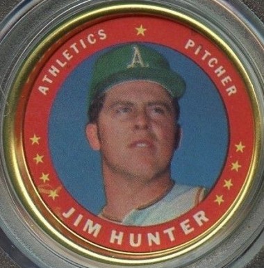 1971 Topps Coins Jim Hunter #80 Baseball Card