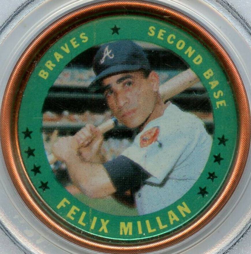 1971 Topps Coins Felix Millan #5 Baseball Card