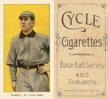 1909 White Borders Cycle 460 Howell, St. Louis Amer. #222 Baseball Card