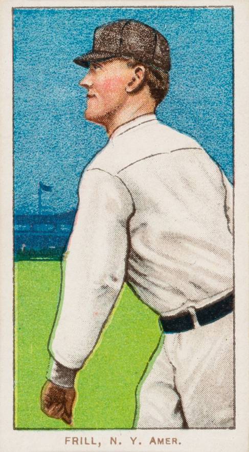 1909 White Borders Cycle 460 Frill, N.Y. Amer. #180 Baseball Card