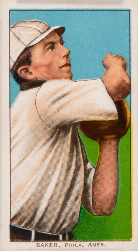 1909 White Borders Cycle 460 Baker, Phila. Amer. #15 Baseball Card
