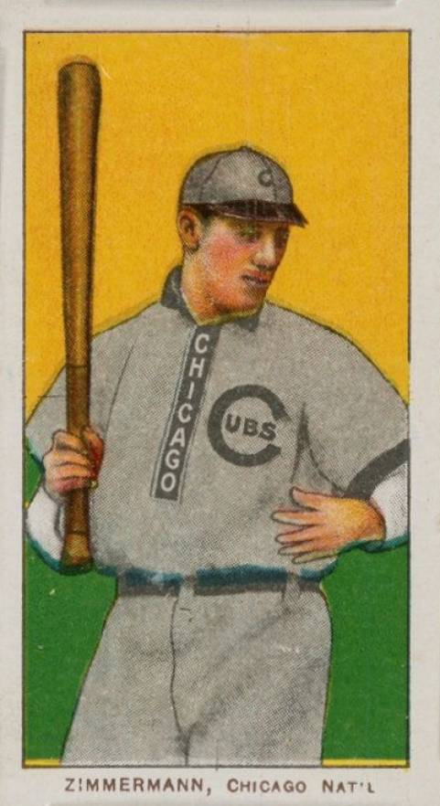 1909 White Borders Cycle 350 Zimmerman, Chicago Nat'L #525 Baseball Card
