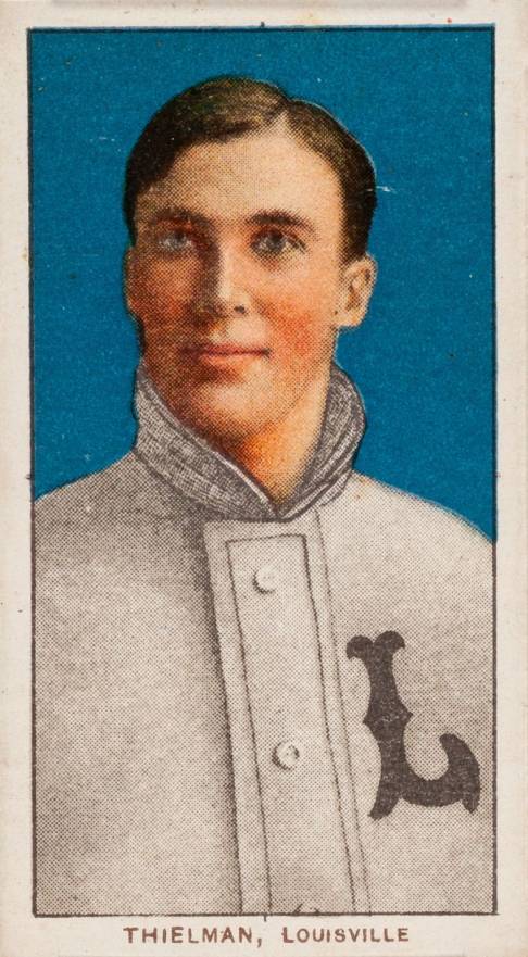 1909 White Borders Cycle 350 Thielman, Louisville #482 Baseball Card