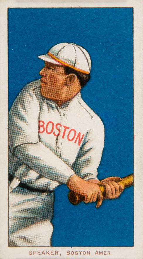 1909 White Borders Cycle 350 Speaker, Boston Amer. #456 Baseball Card