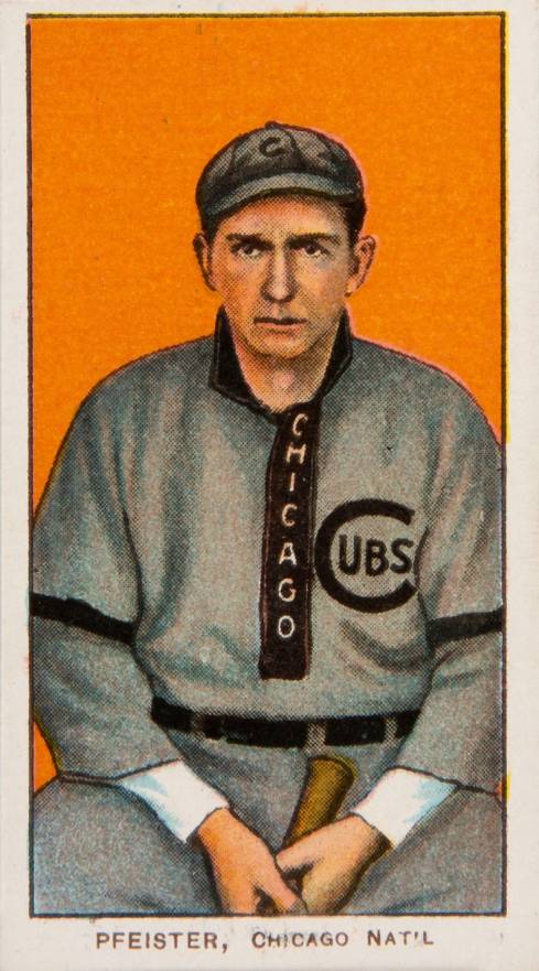 1909 White Borders Cycle 350 Pfeister, Chicago Nat'L #389 Baseball Card
