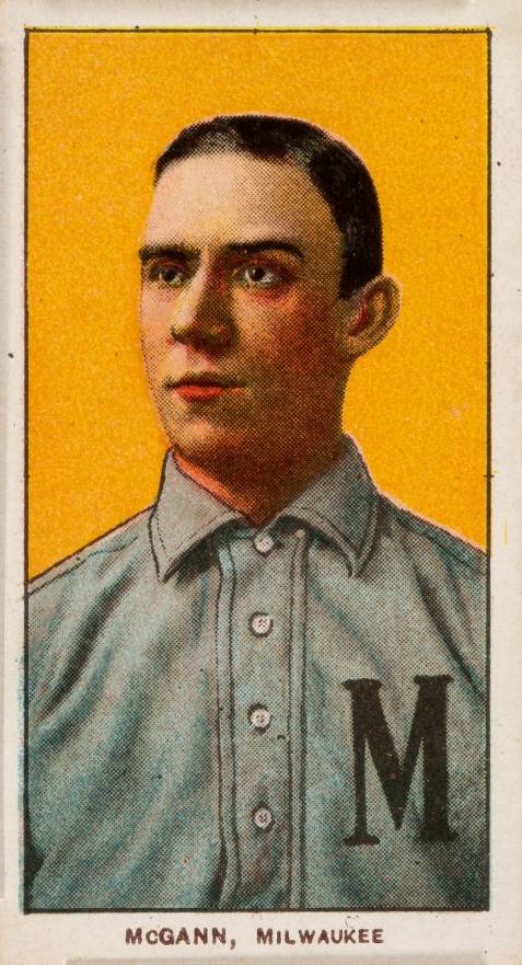 1909 White Borders Cycle 350 McGann, Milwaukee #316 Baseball Card