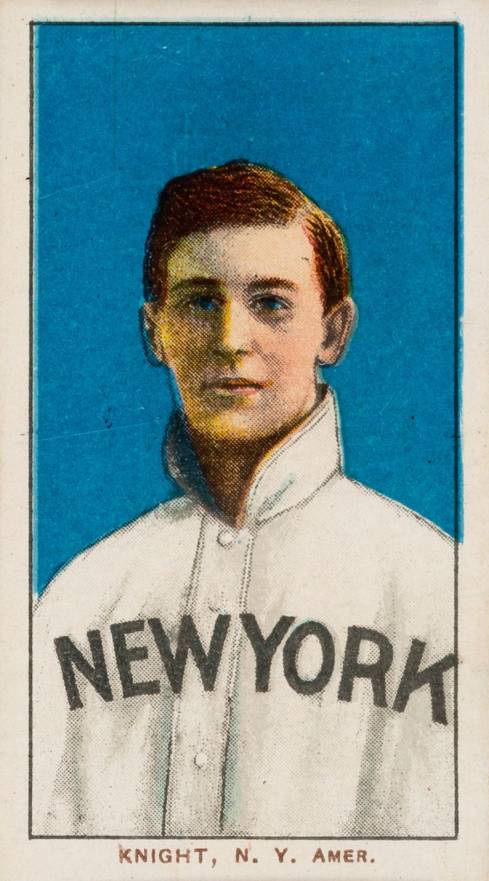 1909 White Borders Cycle 350 Knight, N.Y. Amer. #260 Baseball Card