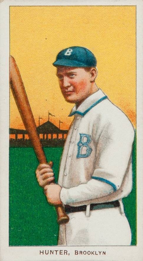 1909 White Borders Cycle 350 Hunter, Brooklyn #228 Baseball Card