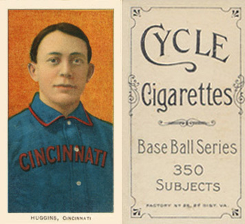 1909 White Borders Cycle 350 Huggins, Cincinnati #225 Baseball Card