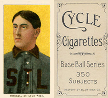 1909 White Borders Cycle 350 Howell, St. Louis Amer. #223 Baseball Card