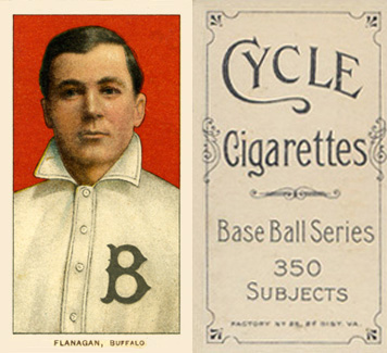 1909 White Borders Cycle 350 Flanagan, Buffalo #174 Baseball Card