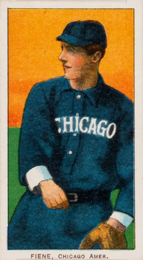 1909 White Borders Cycle 350 Fiene, Chicago Amer. #173 Baseball Card