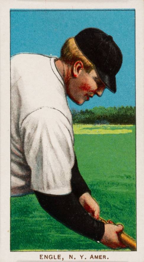 1909 White Borders Cycle 350 Engle, N.Y. Amer. #164 Baseball Card