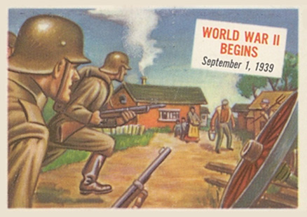 1954 Topps Scoop World War II begins #32 Non-Sports Card