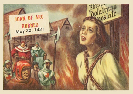1954 Topps Scoop Joan of Arc burned #87 Non-Sports Card