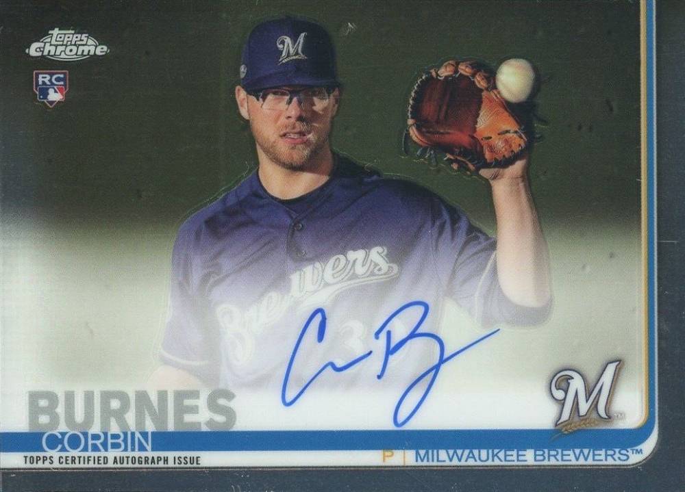 2019 Topps Chrome Rookie Autographs Corbin Burnes #RA-CB Baseball Card
