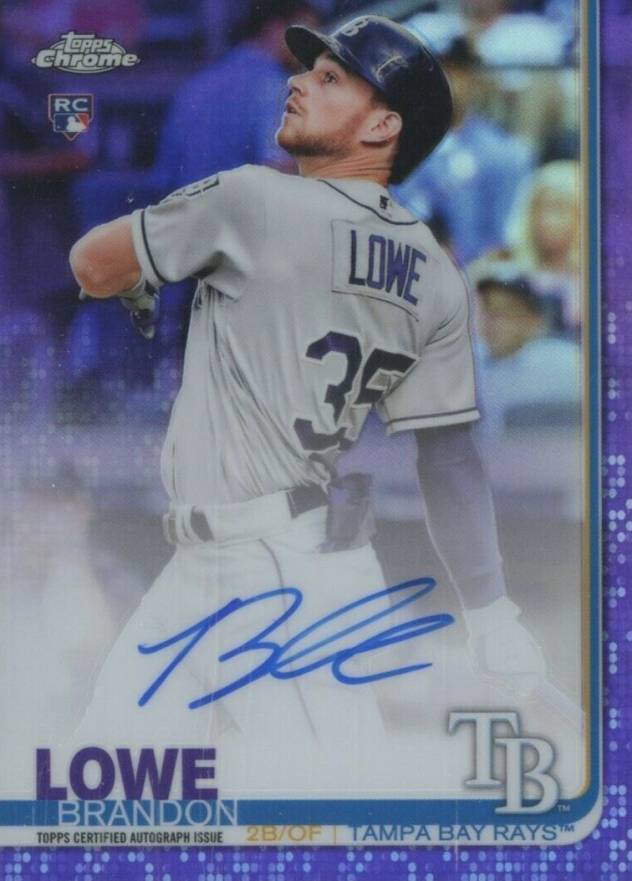 2019 Topps Chrome Rookie Autographs Brandon Lowe #RA-BL Baseball Card