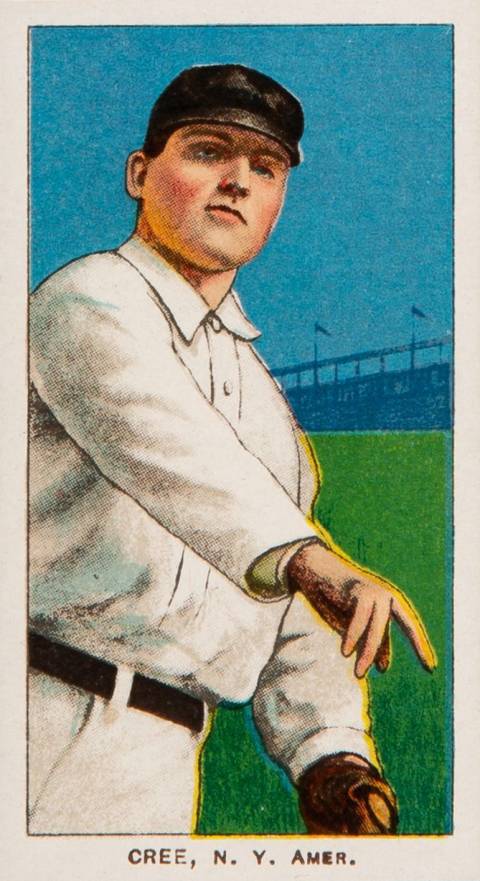 1909 White Borders Cycle 350 Cree, N.Y. Amer. #113 Baseball Card