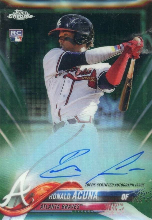 2018 Topps Chrome Rookie Autograph Ronald Acuna Jr. #RA-RA Baseball Card