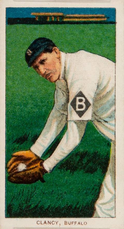 1909 White Borders Cycle 350 Clancy, Buffalo #89 Baseball Card