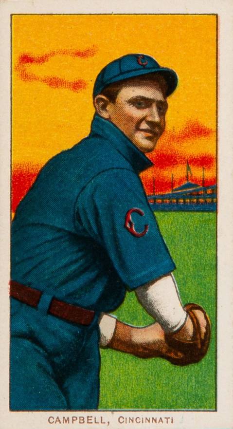1909 White Borders Cycle 350 Campbell, Cincinnati #71 Baseball Card