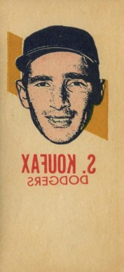 1964 Topps Photo Tattoos Sandy Koufax # Baseball Card