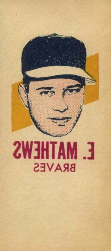1964 Topps Photo Tatoos Eddie Mathews #41 Baseball Card