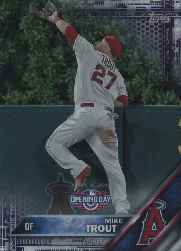 2016 Topps Opening Day Mike Trout #OD-1 Baseball Card