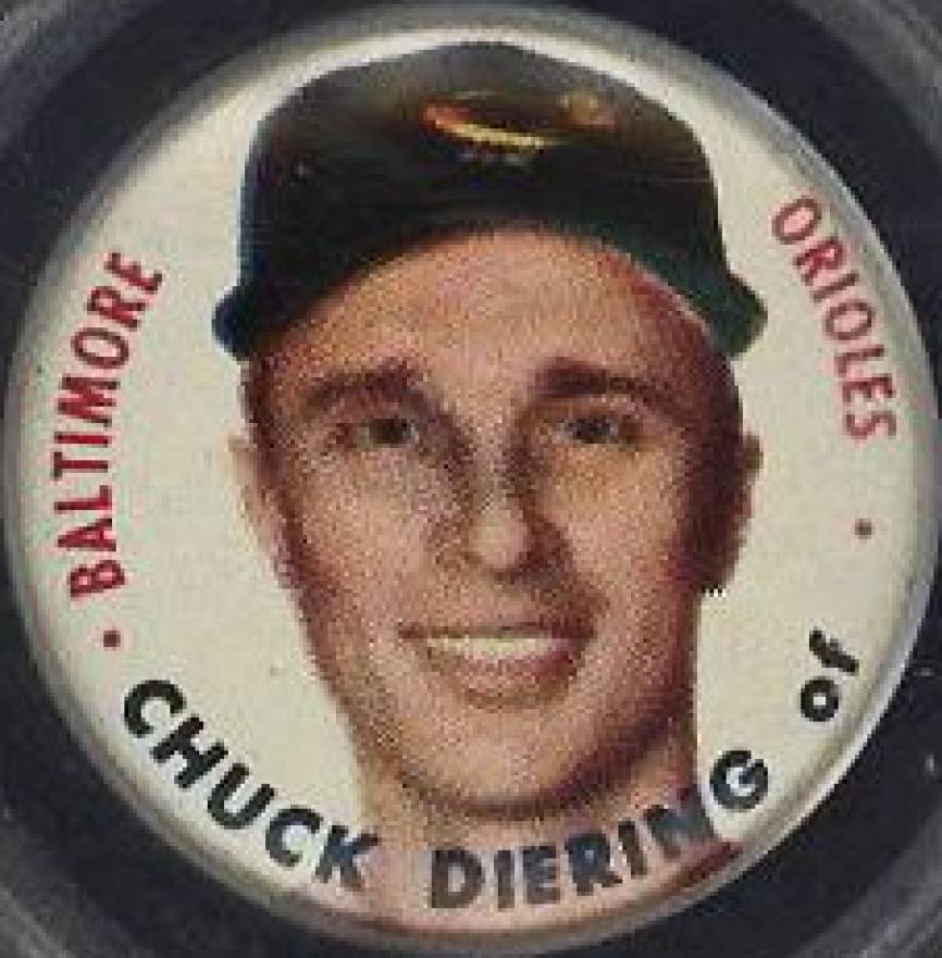 1956 Topps Pins Chuck Diering # Baseball Card