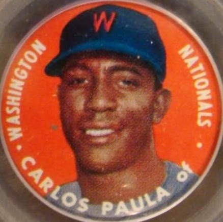 1956 Topps Pins Carlos Paula # Baseball Card