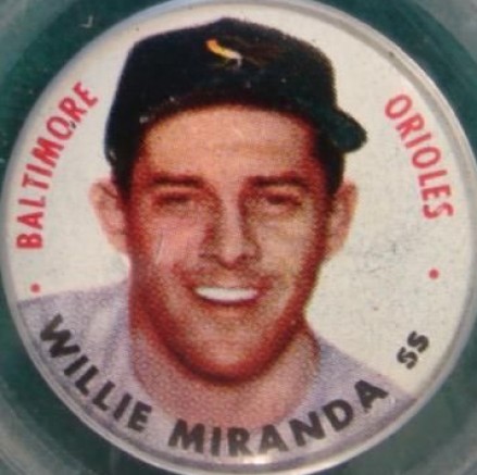 1956 Topps Pins Willie Miranda # Baseball Card