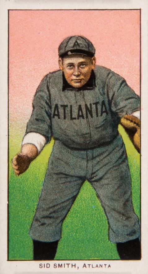 1909 White Borders Piedmont & Sweet Caporal Sid Smith, Atlanta #452 Baseball Card