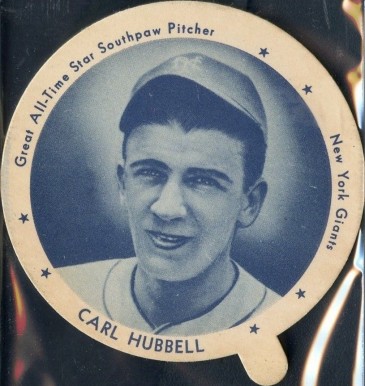 1938 Dixie Lids Carl Hubbell # Baseball Card