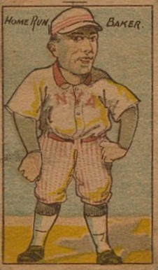 1916 Strip Card Big Head Home Run Baker #2 Baseball Card