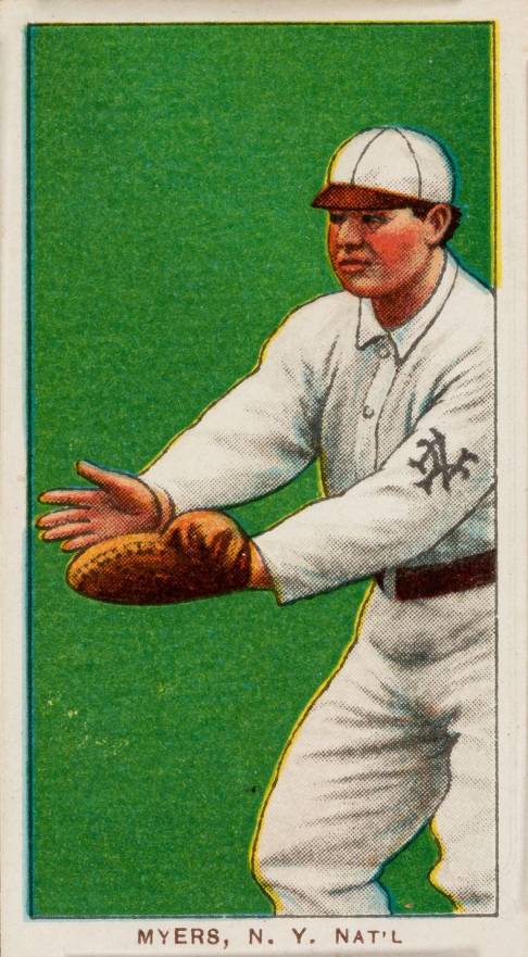 1909 White Borders Piedmont & Sweet Caporal Myers, N.Y. Nat'L #355 Baseball Card