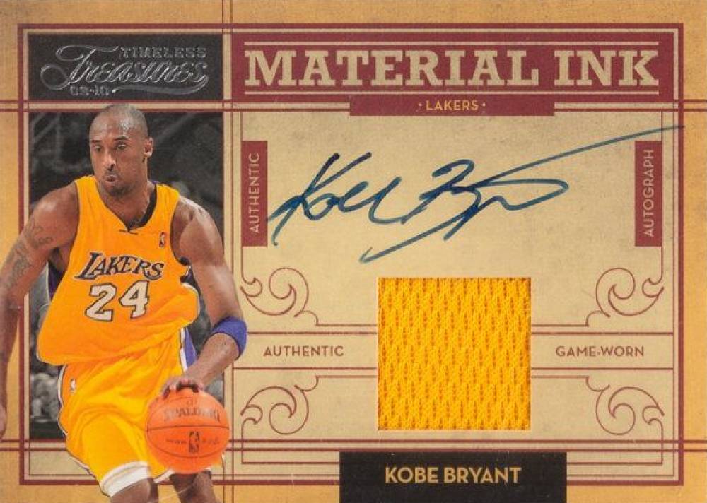 2009 Panini Timeless Treasures Material Ink Kobe Bryant #1 Basketball Card