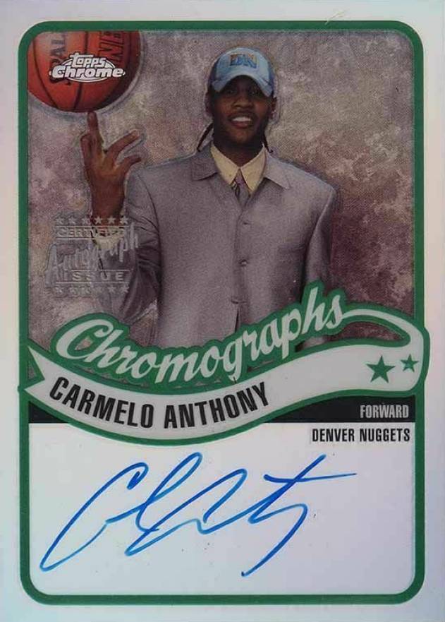 2003 Topps Chrome Chromographs Carmelo Anthony #CA-CA Basketball Card
