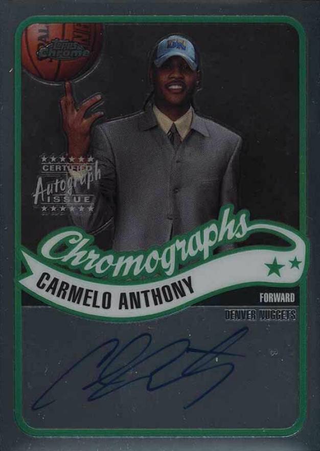 2003 Topps Chrome Chromographs Carmelo Anthony #CA-CA Basketball Card