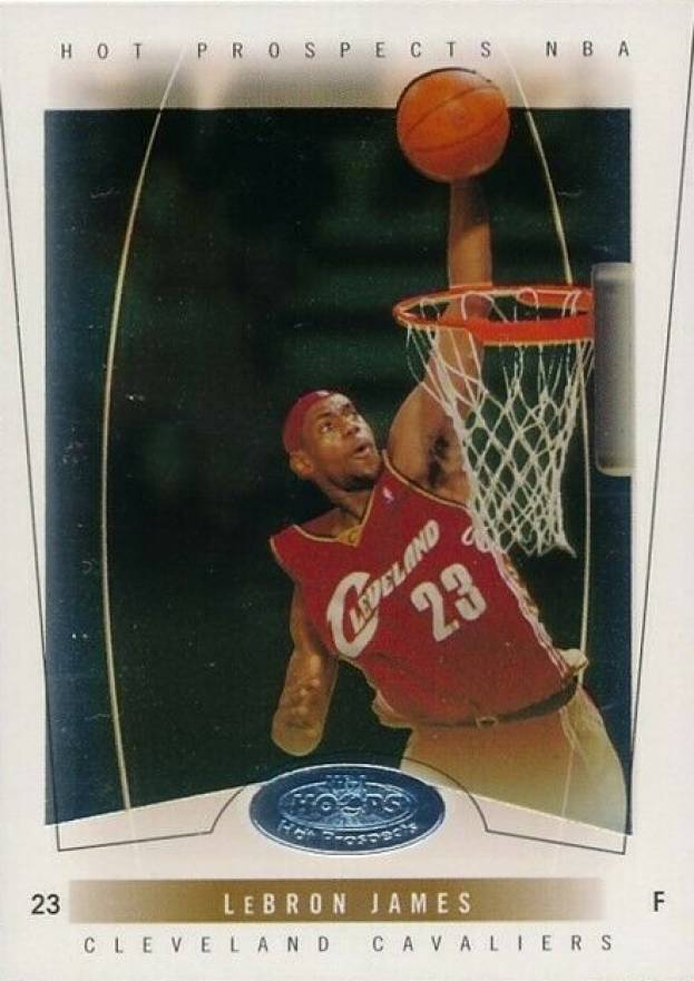 2004 Hoops Hot Prospects LeBron James #54 Basketball Card