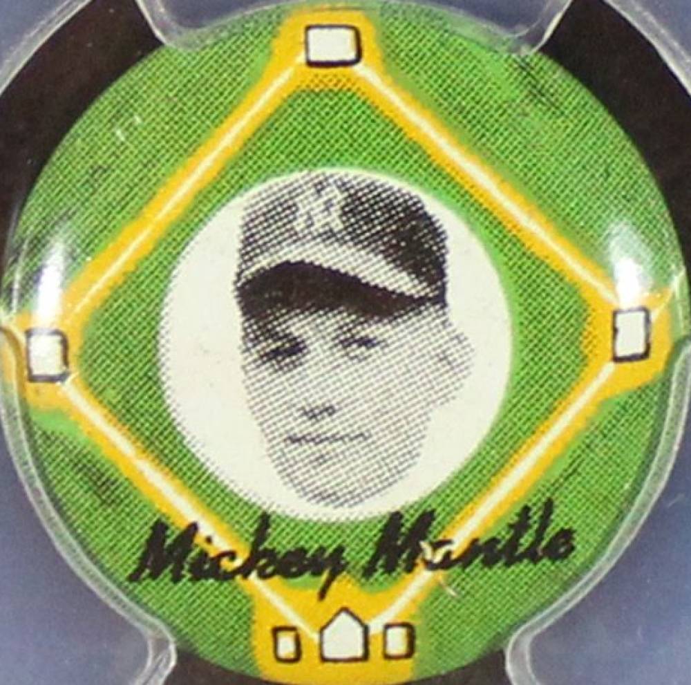1956 Yellow Basepath Pin Mickey Mantle # Baseball Card