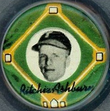 1956 Yellow Basepath Pin Richie Ashburn # Baseball Card