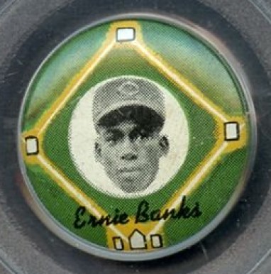 1956 Yellow Basepath Pin Ernie Banks # Baseball Card