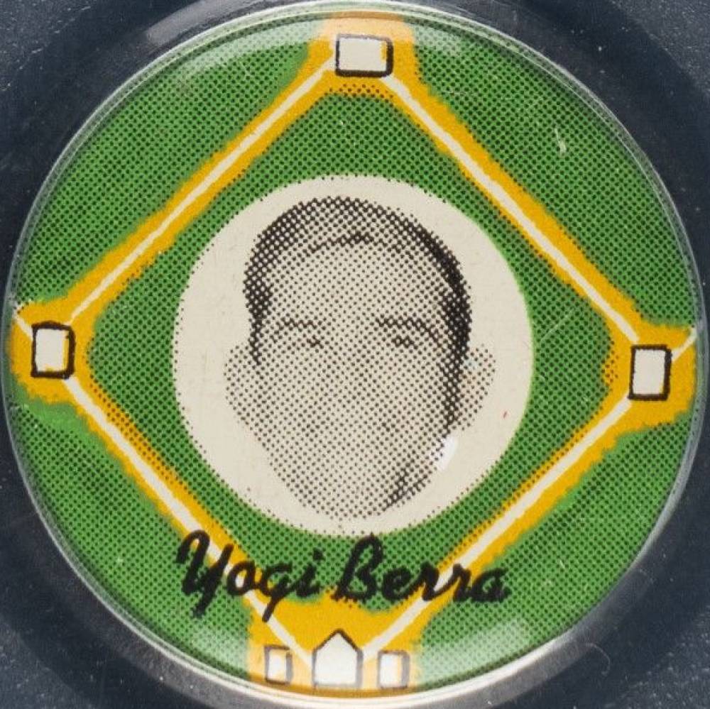 1956 Yellow Basepath Pin Yogi Berra # Baseball Card
