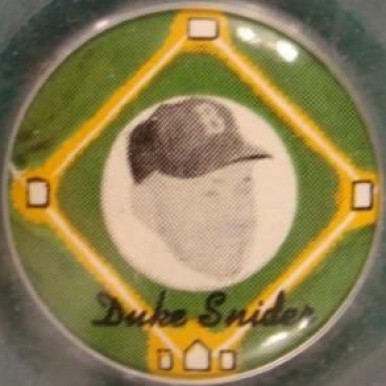 1956 Yellow Basepath Pin Duke Snider # Baseball Card