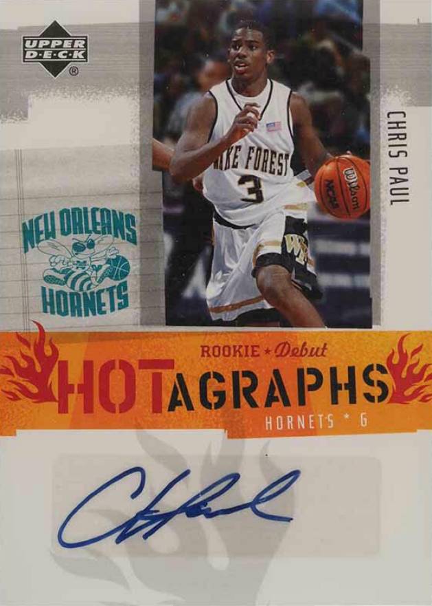 2005 Upper Deck Rookie Debut Hotagraphs Chris Paul #CP-A Basketball Card