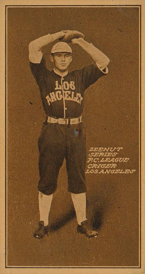 1911 Zeenut Pacific Coast League Criger, Los Angeles # Baseball Card