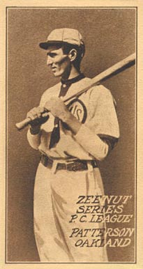 1911 Zeenut Pacific Coast League Patterson # Baseball Card