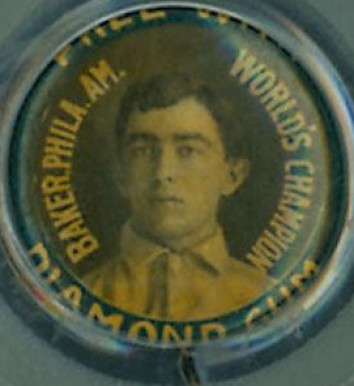 1911 Diamond Gum Pins Home Run Baker #2 Baseball Card